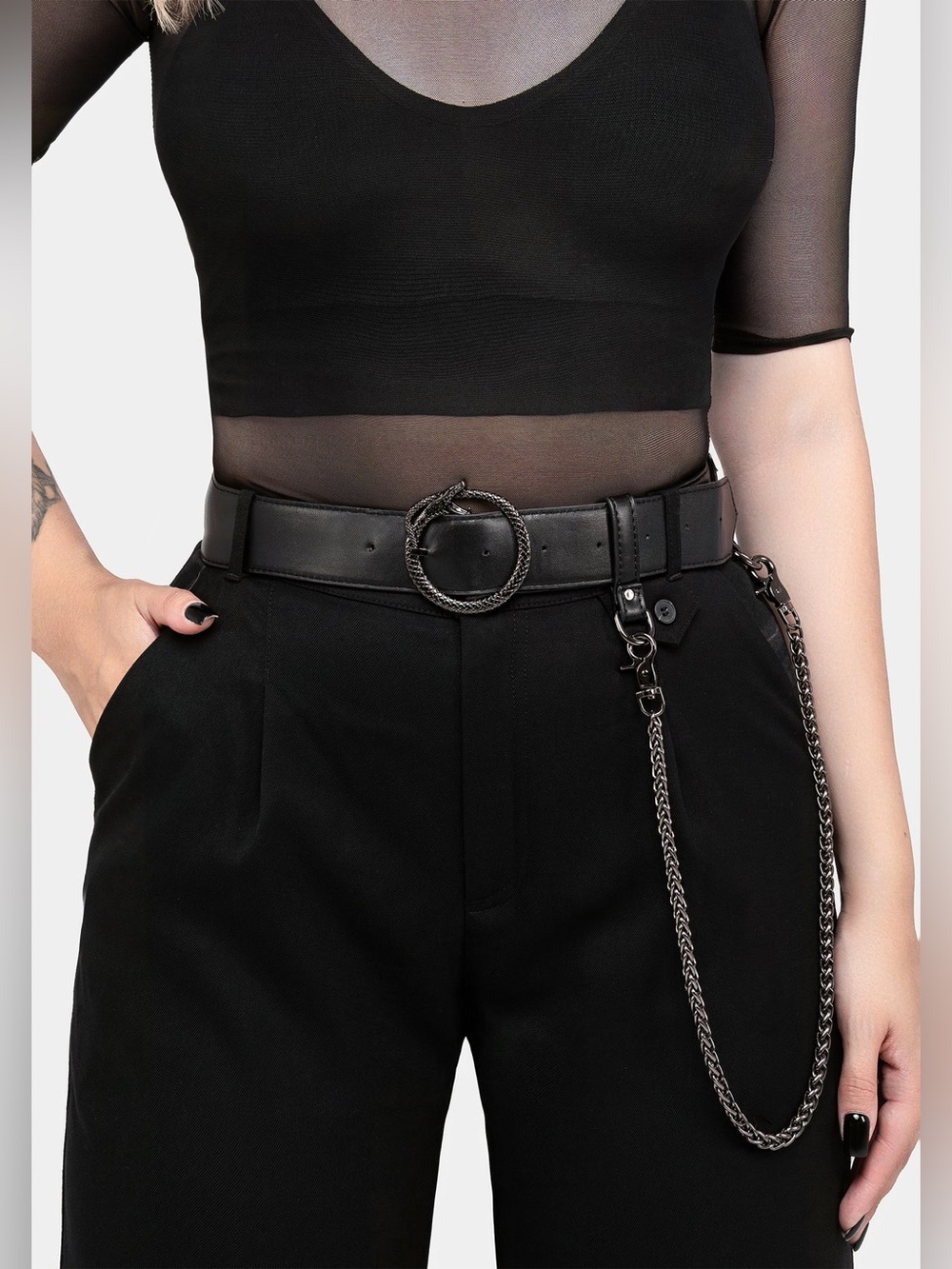 Disturbia | Ouroboros Snake Buckle Chain Belt